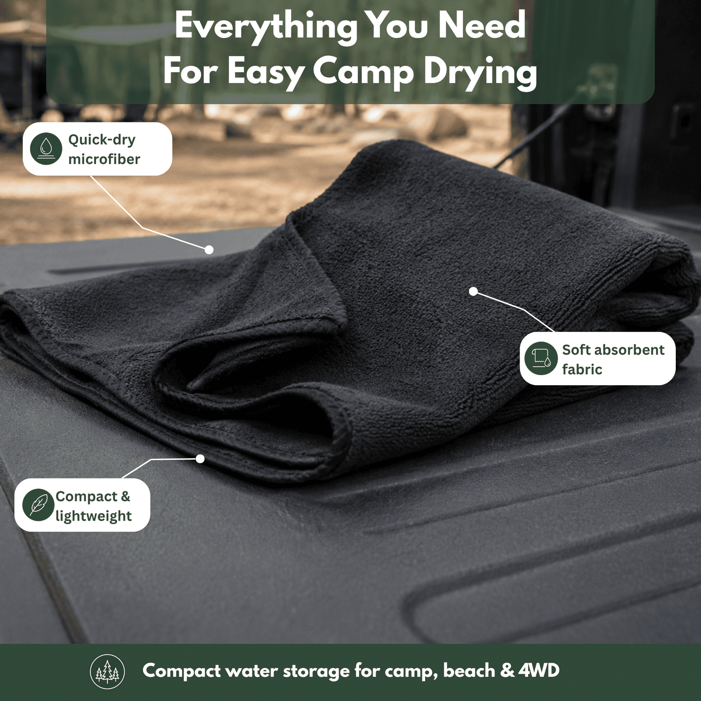 TrailBuilt Quick-Dry Camp Towel