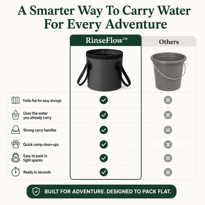 TrailBuilt Fold-Flat Water Bucket