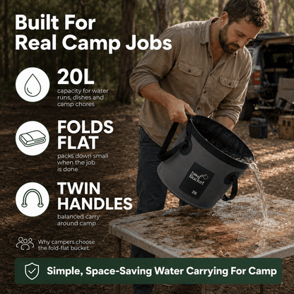 TrailBuilt™ Fold-Flat Water Bucket