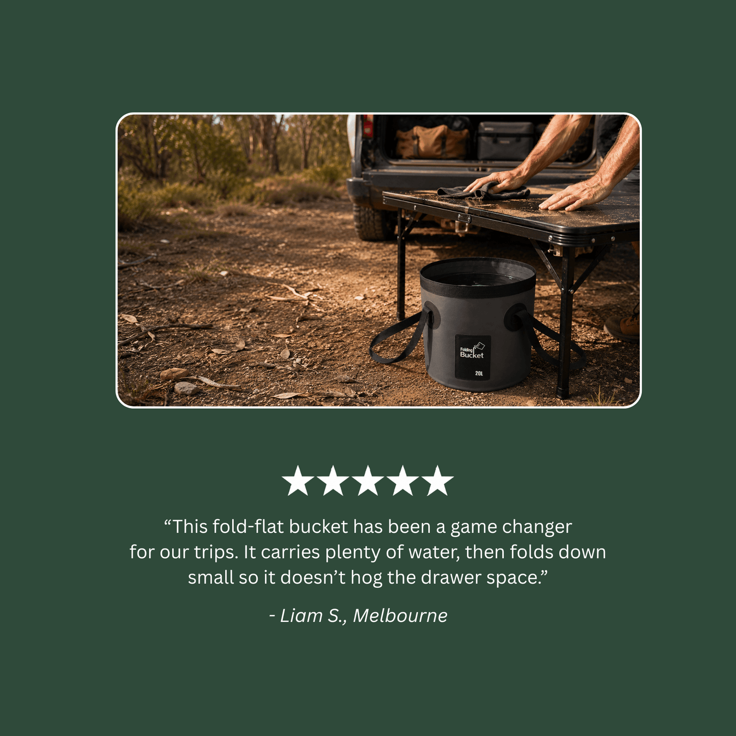 TrailBuilt™ Fold-Flat Water Bucket