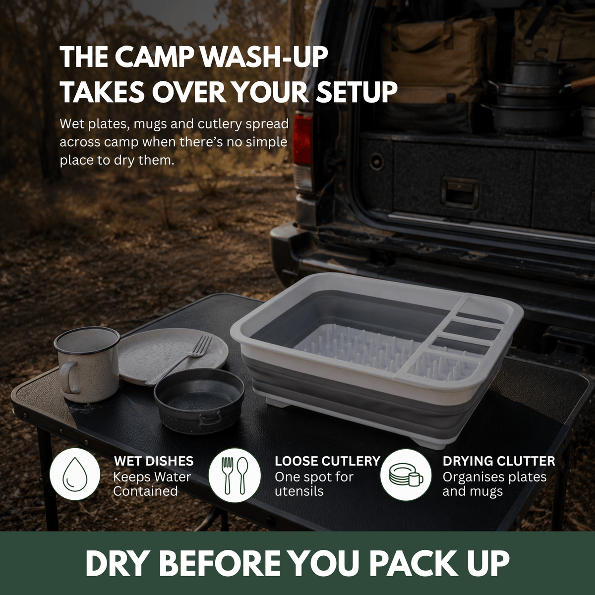 TrailBuilt™  Collapsible Dish Rack