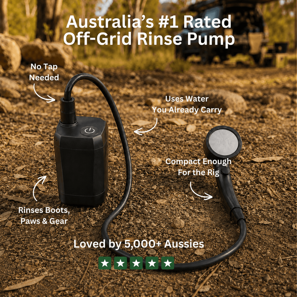 TrailBuilt™ Off-Grid Rinse Pump