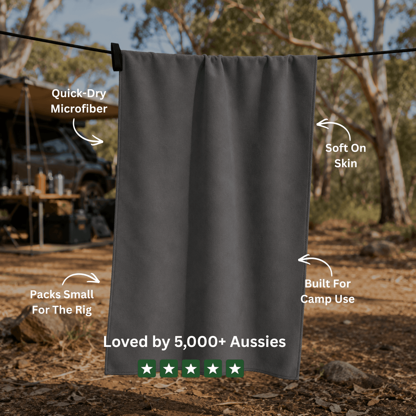 TrailBuilt™ Quick-Dry Camp Towel